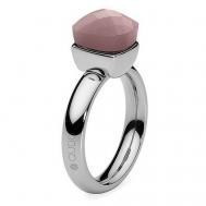 Кольцо , кристаллы Swarovski, размер 17.2, розовый, серебряный Qudo