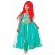 Карнавальный костюм для детей Принцесса Ариель бирюзовый , рост 128 см Batik