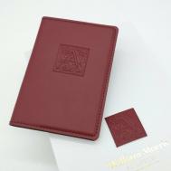 Обложка для паспорта , натуральная кожа, бордовый William Morris