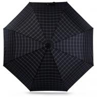 Смарт-зонт , автомат, 3 сложения, купол 98 см., 8 спиц, чехол в комплекте, для мужчин, черный Eleganzza