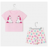 Пижама , размер 44-46, розовый, мультиколор KAFTAN