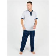 Комплект , брюки, футболка, карманы, размер 58, синий INSTINITY