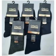 Носки , 5 пар, размер 41-47, черный, серый, синий Osko
