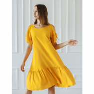 Платье , размер 50, желтый Совушка Трикотаж