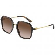 Солнцезащитные очки , бабочка, оправа: металл, градиентные, для женщин, коричневый Dolce&Gabbana