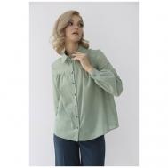 Блуза  , размер 50, зеленый LookLikeCat