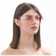 Солнцезащитные очки , бабочка, оправа: пластик, поляризационные, для женщин, розовый Мастер К