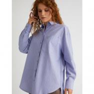 Рубашка  , классический стиль, размер XS, голубой ZOLLA