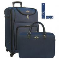 Комплект чемоданов , 103 л, размер L, синий Borgo Antico