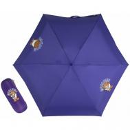Мини-зонт , механика, 5 сложений, купол 92 см., 6 спиц, система «антиветер», чехол в комплекте, для женщин, фиолетовый Moschino