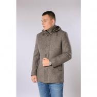 Пальто , карманы, размер 50 L, коричневый Formenti
