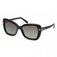 Солнцезащитные очки , бабочка, оправа: пластик, градиентные, для женщин, черный Tom Ford