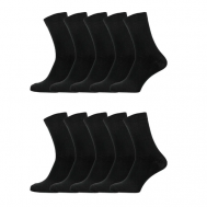Носки , 10 пар, размер 23 (38-39), черный Годовой запас носков