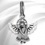 Подвеска серебряная Ангел женская ювелирный кулон на шею "Ангел Хранитель" амулет ручной работы VITACREDO