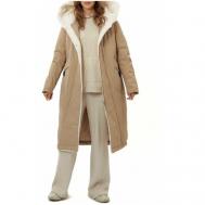 Куртка  зимняя, удлиненная, силуэт прямой, ветрозащитная, карманы, утепленная, водонепроницаемая, размер 54, оранжевый Нет бренда