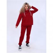 Костюм, размер 54, бордовый, красный Overwear