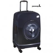 Чехол для чемодана  8008_L_чехол, полиэстер, размер L, черный Vip Collection