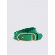 Ремень , натуральная кожа, металл, подарочная упаковка, для женщин, размер S, длина 95 см., зеленый A.Valentino