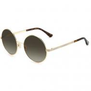 Солнцезащитные очки , круглые, оправа: металл, для женщин, коричневый Jimmy Choo