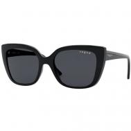 Солнцезащитные очки , панто, оправа: пластик, с защитой от УФ, для женщин, черный Luxottica