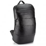 Рюкзак Кожинка, натуральная кожа, черный Мастерская сумок Кожинка