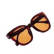 Солнцезащитные очки , клабмастеры, оправа: пластик, с защитой от УФ, для женщин, коричневый Galante