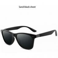 Солнцезащитные очки , клабмастеры, спортивные, поляризационные, с защитой от УФ, для мужчин, черный Global