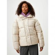 куртка  , демисезон/зима, средней длины, силуэт прямой, стеганая, подкладка, карманы, без капюшона, утепленная, размер XS INT, серый SELA