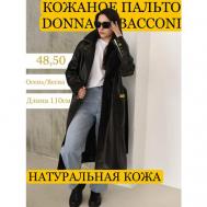 Пальто  демисезонное, размер 48, черный Donna Bacconi Couture
