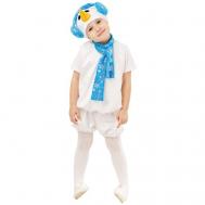 Карнавальный костюм «Снеговик Крош», безрукавка, шорты, шапка, размер 110-56 Пуговка