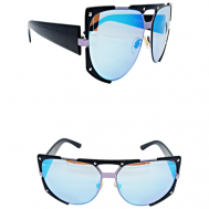 Солнцезащитные очки , вайфареры, оправа: металл, для женщин, черный Morcello