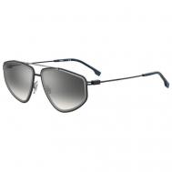 Солнцезащитные очки BOSS, прямоугольные, оправа: металл, для мужчин, черный Hugo Boss