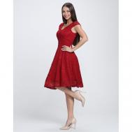 Платье прилегающее, до колена, подкладка, размер 44, красный Yimixiu