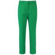 Брюки  , полуприлегающий силуэт, классический стиль, карманы, стрелки, размер 42 / L, зеленый Gerry Weber