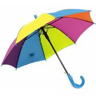 Зонт-трость полуавтомат, купол 87 см., голубой Universal Umbrella