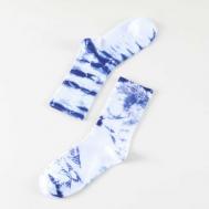 Женские носки , размер 36/41, белый, синий LUCASHOCKN