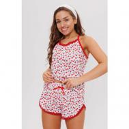 Пижама , размер 54, красный, белый Modellini