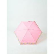 Мини-зонт автомат, 4 сложения, купол 87 см., 6 спиц, система «антиветер», чехол в комплекте, для женщин, мультиколор, розовый Grant Barnett