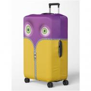 Чехол для чемодана , размер M, фиолетовый, оранжевый CVT