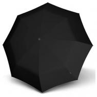Зонт , механика, 3 сложения, купол 99 см., 8 спиц, система «антиветер», чехол в комплекте, для женщин, черный Knirps