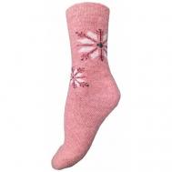 Женские носки  средние, фантазийные, утепленные, размер 36-41, фиолетовый Noskof