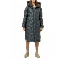Пальто утепленное женское зимнее с капюшоном AD11373Ch, 54 Нет бренда