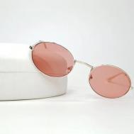 Солнцезащитные очки , овальные, оправа: металл, поляризационные, зеркальные, серебряный Bentlay