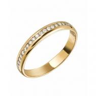 Кольцо обручальное  красное золото, 585 проба, бриллиант, размер 14.5 Oriental