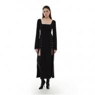 Платье , прилегающее, миди, подкладка, размер S, черный Sorelle