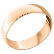 Кольцо обручальное, красное золото, 585 проба, размер 15.5, красный, золотой Atoll