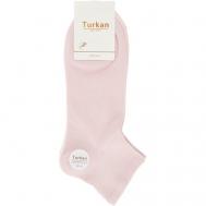 Женские носки  укороченные, подарочная упаковка, размер 36-41, розовый, белый Turkan