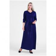 Платье , вечернее, полуприлегающее, макси, размер 66, синий, фиолетовый OLSI