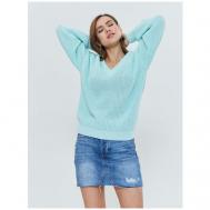 Пуловер , размер M (44), голубой, зеленый Diana Delma