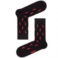 Носки , размер 29(44-45), черный, красный DiWaRi